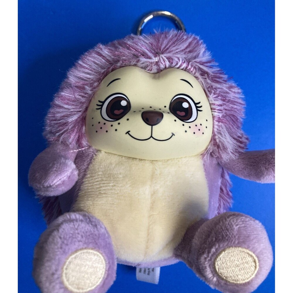Monchhichi Colors Purple Face Plush Keychain Sekiguchi Hedgehog Bag Charm